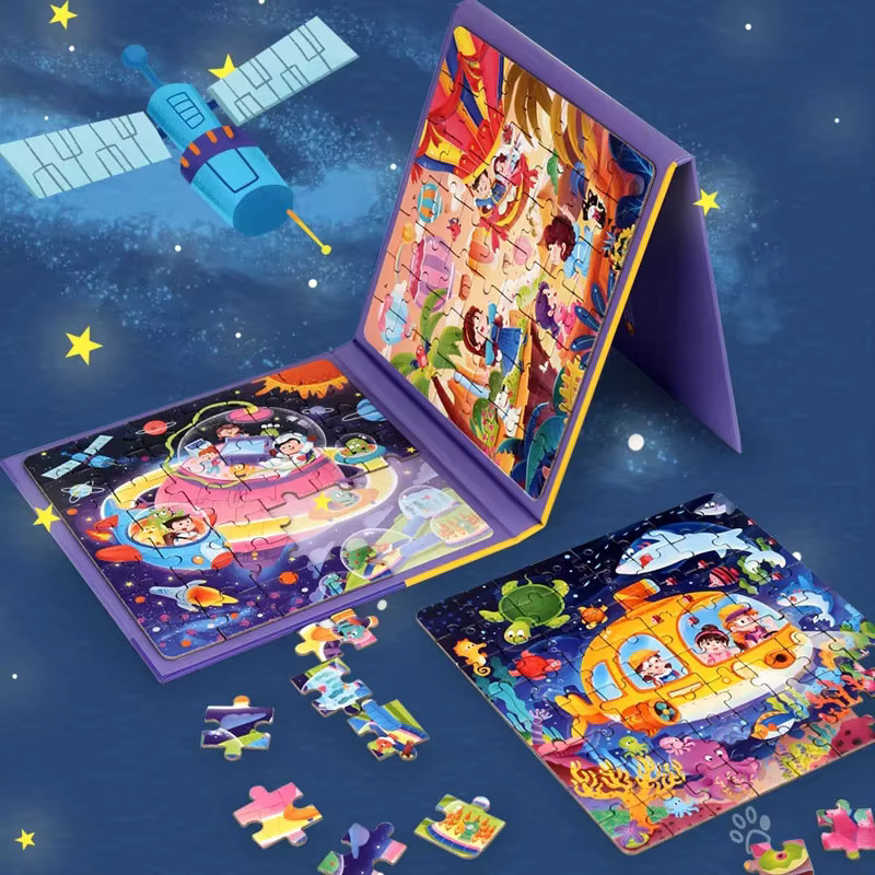 Datgo Magnetische Holz Puzzle Cartoon-Muster, Holz, ab 3 Jahre - Bild 3