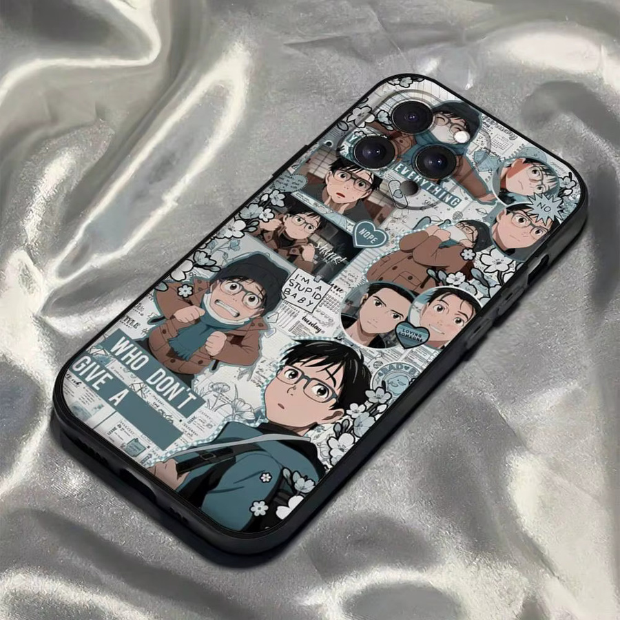 Japan Anime Y-Yuri On Ice Silikon Handyhülle für iPhone 11 bis 17 Pro Max Plus XR XS X SE, matt, mehrfarbig - Bild 2