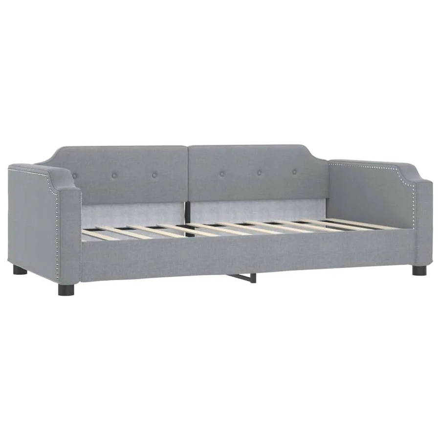 vidaXL Sofa mit Schlaffunktion in Hellgrau mit Armlehnen und modernem Design, B/T/H: 100 x 200 x 66,5 cm - Bild 2