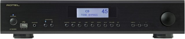 Rotel A12 MKII Stereo Vollverstärker in Schwarz mit Bluetooth und USB-C - Bild 1