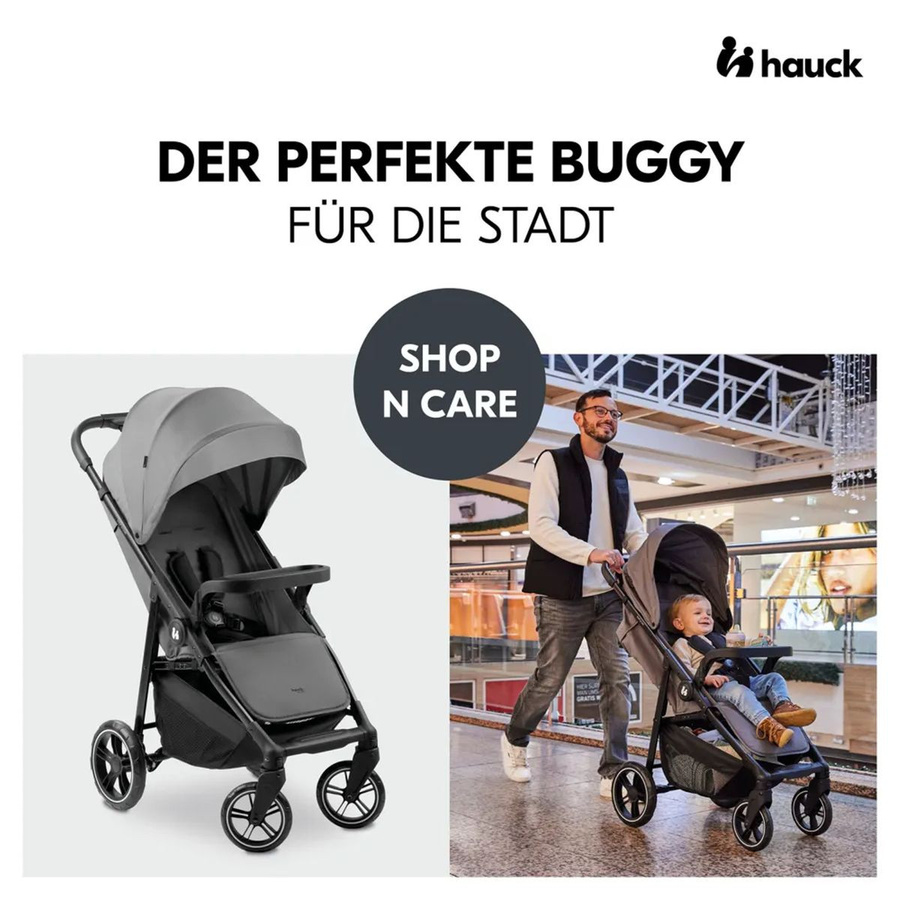 Hauck Buggy Shop N Care Set in Grau mit Reboarder Pearl Pro 2 und XXL Zubehörpaket - Bild 2