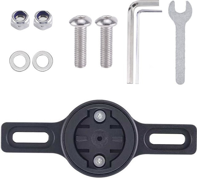 Garmin Rücklicht-Halterung für hinteren Gepäckträger aus Kunststoff in Schwarz, kompatibel mit Garmin TL300 RTL500 RTL510 RTL515 RVR315 und iGPSPORT SR30 - Bild 1