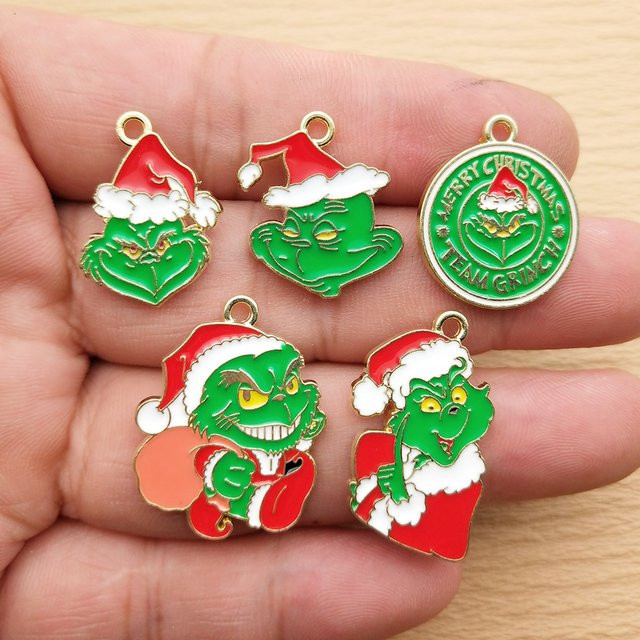 10 Stück Cartoon Charms, Legierung Metall, vergoldet, Gold, Unisex - Bild 1