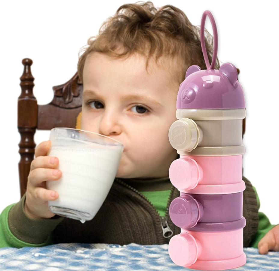 GOT-TOG Baby-Milchkoffer in Grün, 3/4-lagiger und stapelbarer Milchpulverspender für unterwegs - Bild 3