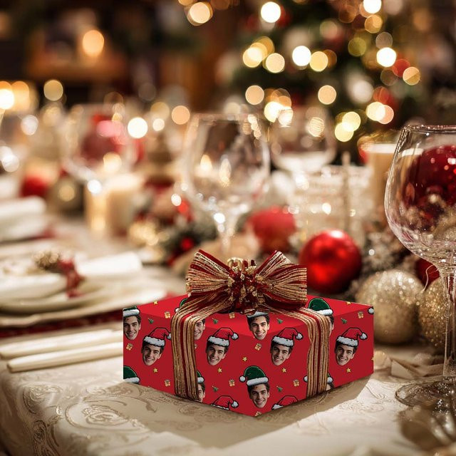 Cyuan Geschenkpapier für Weihnachtsdekoration und Party-Schokoladenkekse, Rot, B: 29,7 cm, H: 39,0 cm - Bild 1