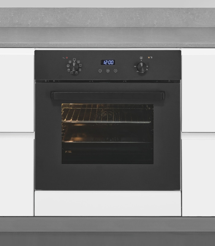 Einbaubackofen EBE367-H-120 Exquisit in Mattschwarz mit Heißluft, Grill und Ober-/Unterhitze - Bild 3