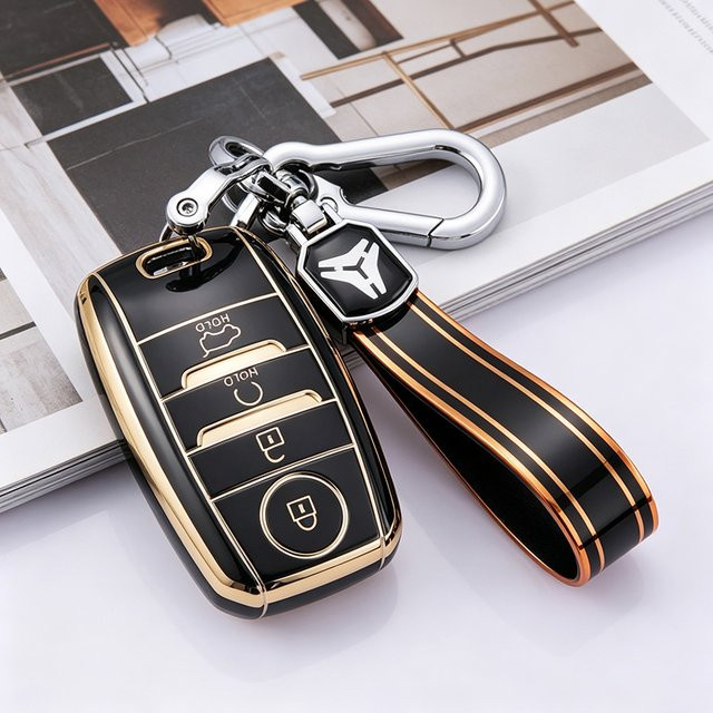DAEFAR TPU-Schutzhülle für KIA Autoschlüssel in Schwarz für K3 K4 K5 Rio Sportage Ceed Cerato Sorento Optima Picanto - Bild 1