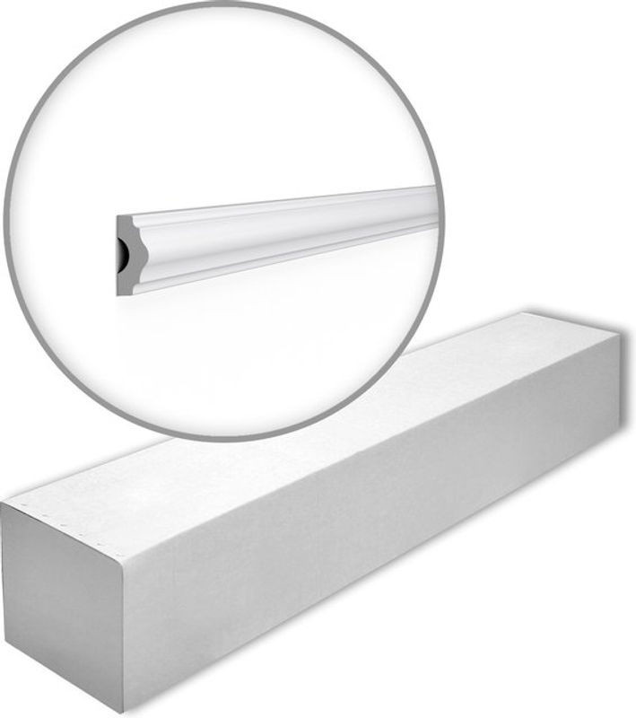 Wallstyl Noel Marquet Wand- und Friesleisten Set von NMC in Weiß, 48 Stuckleisten aus Kunststoff für eine klassische Dekoration, Gesamtlänge 96 m - Bild 1