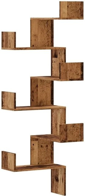 vidaXL Wand-Eckregal in Altholz-Optik, Braun, B/T/H: 45 x 45 x 147 cm - Bild 1