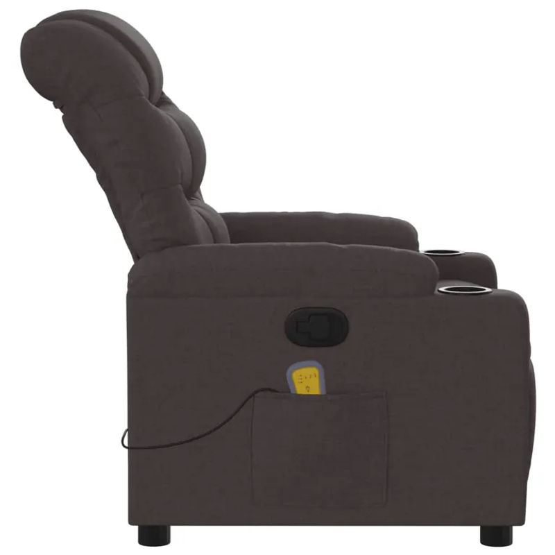 Vidaxl Klappbarer Massagesessel in Braun mit Stoffbezug und modernem Design - Bild 3