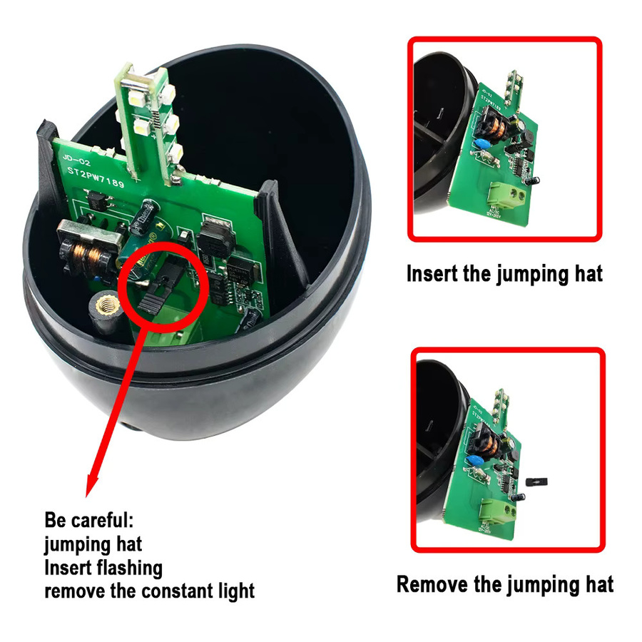 Scimagic-RC LED Tor Blinklicht Lampe als Alarmlampe für Schiebetoröffner und Schranken in Rot und Gelb (ohne Ton) - Bild 4