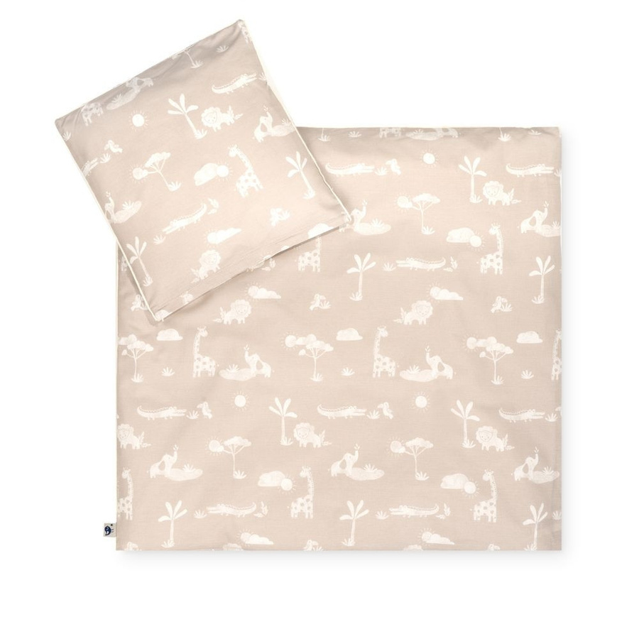 Zöllner Bettwäsche Organic Jungle Dream aus Bio-Baumwolle, Beige, Kissenbezug 80 x 80 cm - Bild 1