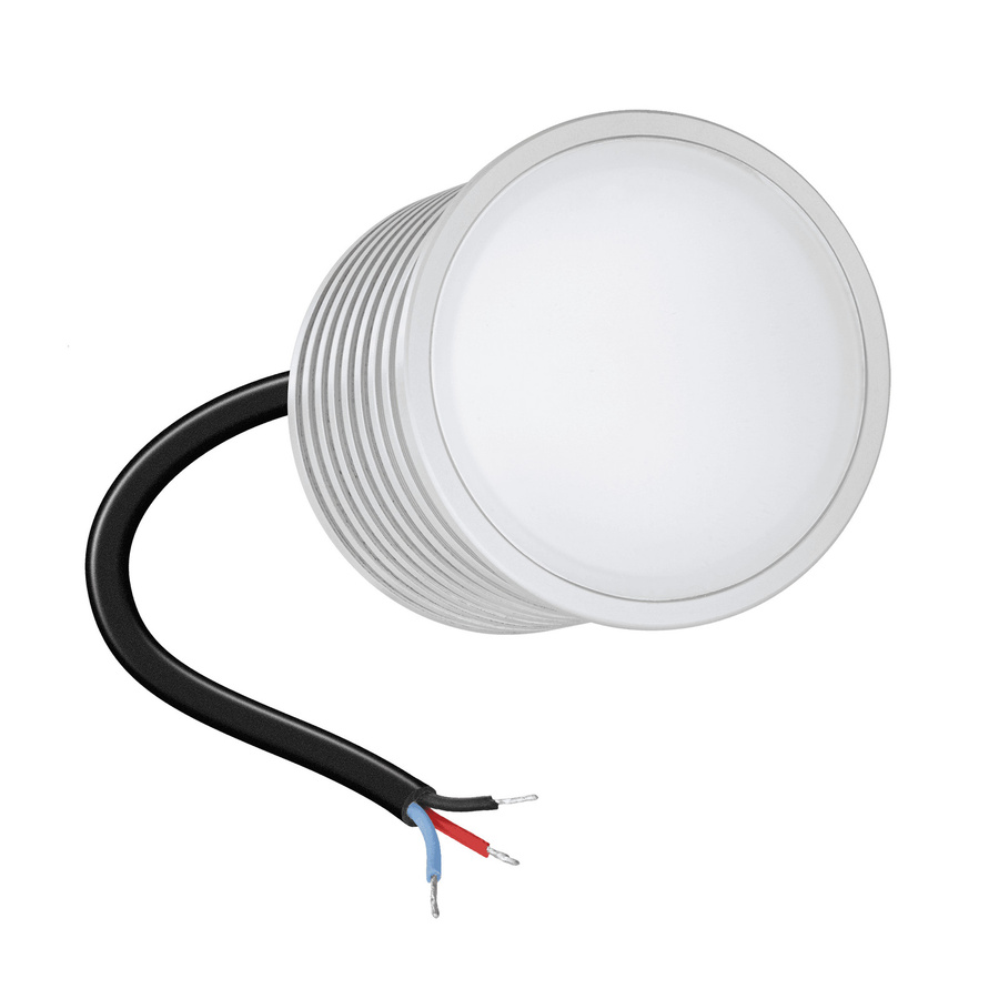 Luxvenum 24V LED Einbaustrahler rund in silber-gebürstet mit Tunable White 2700-5700K, 9W, Vollspektrum CRI 98 und Milchglas-Design, kompatibel mit ZigBee, Casambi, Hue, Alexa und Google Assistant - Bild 1