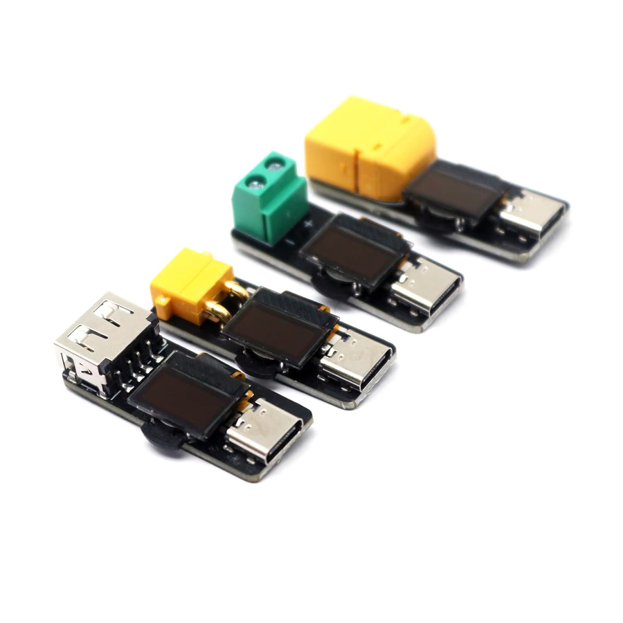 DykbRadio Digitales PD3.1 Spannungs-Trigger-Ladegerät mit Display, Einstellbar 5V bis 28V, USB-C zu DC XT30 XT60 in Schwarz - Bild 2