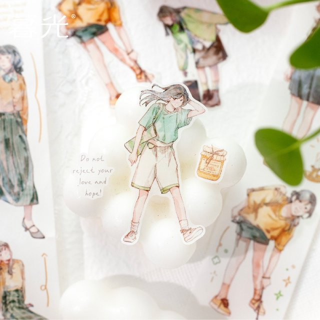 Fashion Outfit Girl Washi Tape Multicolour für Scrapbooking und DIY Dekoration, Breite: 4,5 cm, Länge: 200 cm - Bild 1
