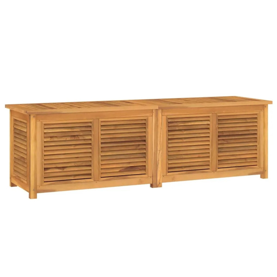 vidaXL Gartenbox aus Teak-Massivholz mit Beutel, Braun, B/T/H: 175 x 50 x 53 cm - Bild 2