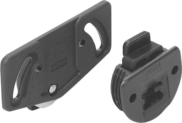 Hettich Montagesatz SlideLine 1plus für eine Tür aus Kunststoff in Braun - Bild 1