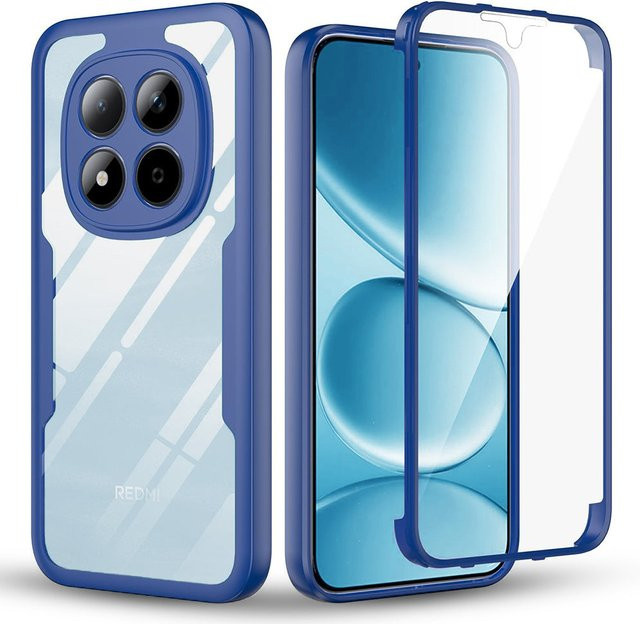 Techsuit ColorVerse 360 Schutzhülle für Xiaomi Redmi Note 15 Pro 4G in Blau und Transparent - Bild 1
