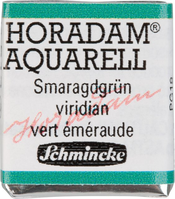 Schmincke HORADAM Aquarellfarbe Smaragdgrün im 1/2 Näpfchen - Bild 1