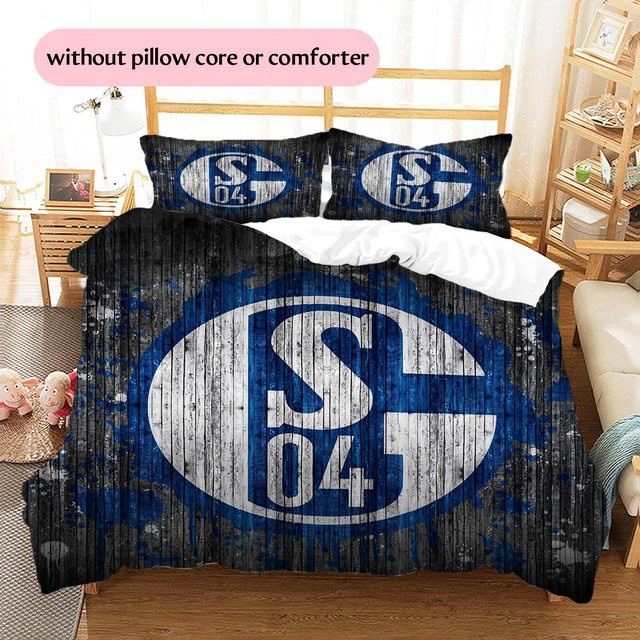 DayByDayLove FC Schalke 04 Bettwäsche-Set mit Muster, Blau, B/H: 240 x 220 cm - Bild 1