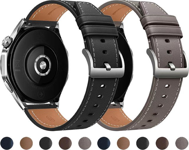 Zeblaze Uhrenarmband Leder, 22 mm, black, Unisex - Bild 1