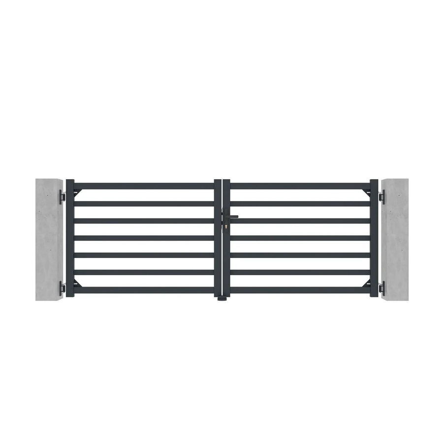 Casanoov Elektrisches Flügeltor Antelao aus Aluminium in Grau mit Ranger B150 Drehtorantrieb, B/H: 305 x 110 cm - Bild 2