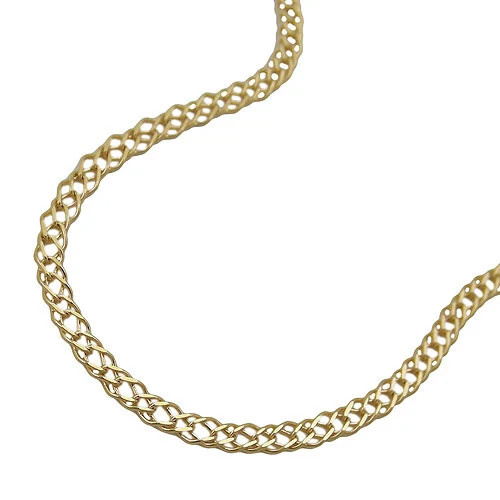SIGO Armband Doppelpanzer, 585 Gold, 19 cm, Unisex - Bild 1