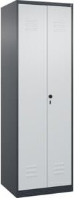 C+P Spind Classic PLUS mit 2 Abteilen in Anthrazitgrau, Lichtgrau und Weiß, H x B x T: 185 x 60 x 50 cm - Bild 1