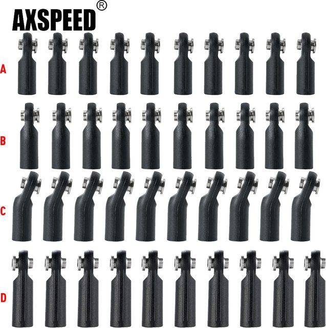 Axspeed Link Rod End Kugeln Gelenkkopf, Kunststoff, 10-teiliges Set - Bild 1