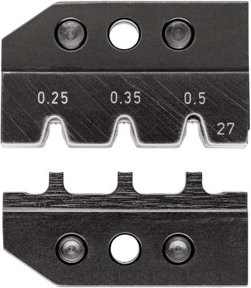 Knipex Crimpeinsatz 97 49 27 für MQS-Stecker ohne Einzeladerabdichtung in Grau - Bild 1