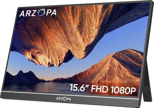 Arzopa LCD-Monitor 15.6 Zoll Full HD IPS Display in Schwarz mit HDMI, USB-C und USB-A - Bild 1