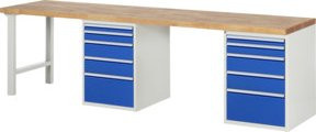 Rau Werkbank 7511A8 mit 10 Schubladen, Multicolor, B/T/H: 300 x 70 x 89 cm - Bild 1