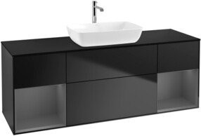 V&B Waschtischunterschrank Finion in Blau lackiert, Breite: 160 cm, Tiefe: 50,1 cm, Höhe: 50,1 cm - Bild 1