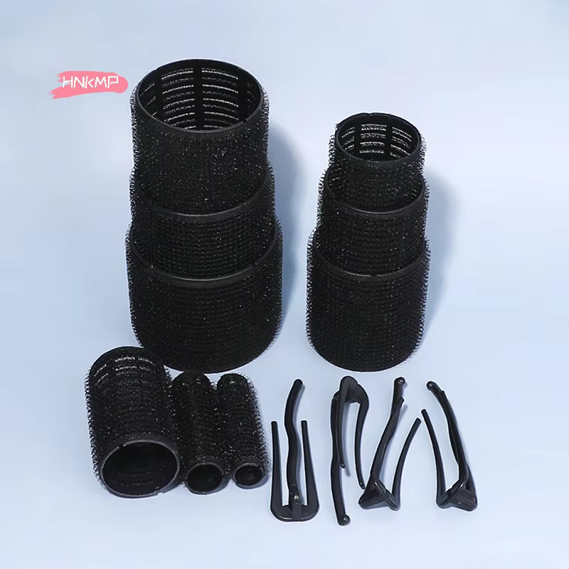 Schwarze selbstklebende Lockenwickler-Rollen mit Clips, Damen - Bild 5