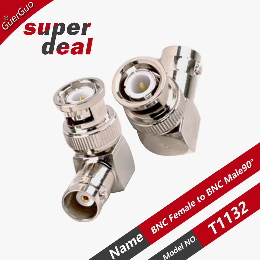 GuerGuo Adapter-Set BNC N TNC UHF 90 Grad Winkel Stecker Buchse Erweiterung in Silber - Bild 2