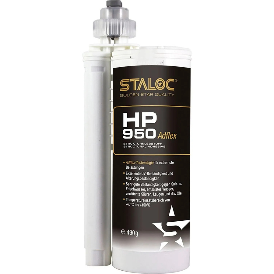 Staloc Strukturklebstoff HP-950 Anthrazit 490 ml mit Mischer - Bild 2