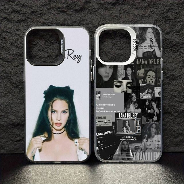 Handyhülle Lana Del Rey Design für iPhone 11 bis iPhone 17 Pro Max Plus in Silber und Schwarz Matt - Bild 1