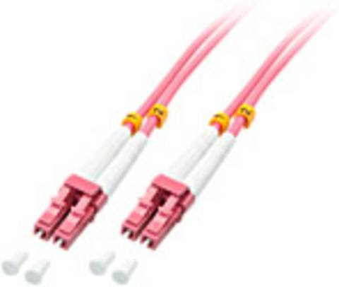 Lindy Glasfaser LWL Anschlusskabel OM4 Multimode LC auf LC, 20 m, violett - Bild 1