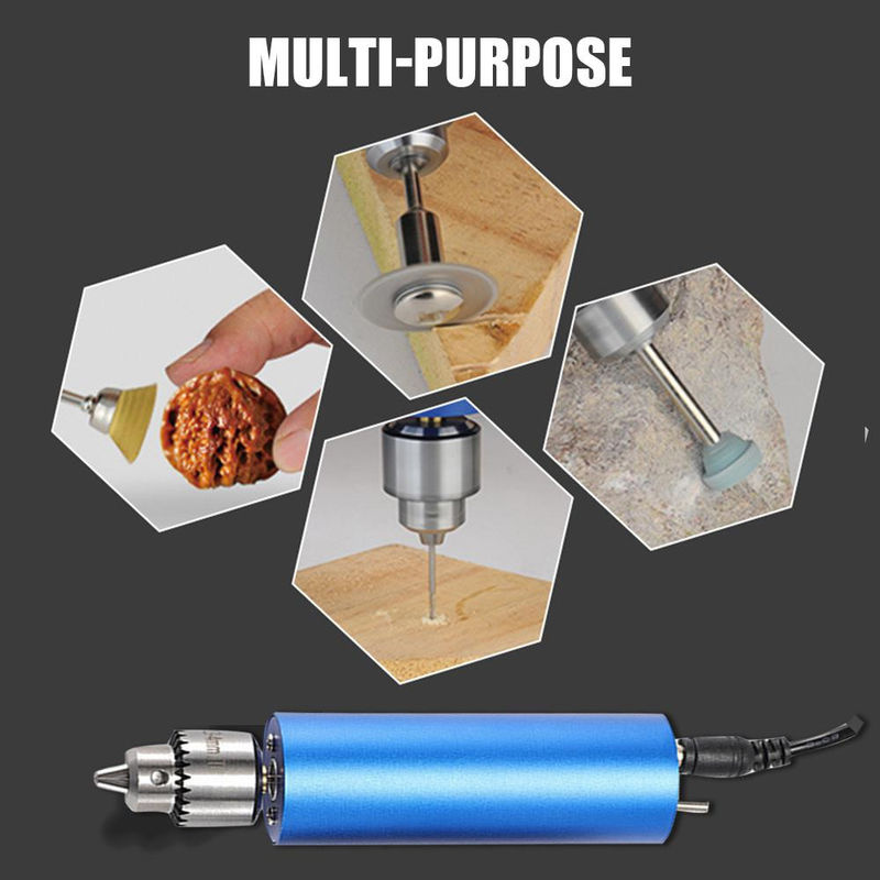 Mikro-Mini-Elektro-Handbohrmaschine mit 145-teiligem Zubehör zum Polieren und Wachsen, 0,34 mm, US-Stecker - Bild 7