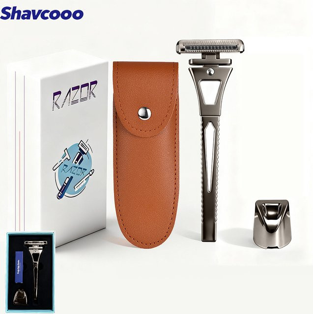 Shavcooo Glide Pro 4D Sicherheitsrasierer, Edelstahl, Herren-Rasierset - Bild 1