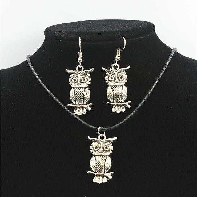 weyena Schmuckset Eule, Silber überzogen, Legierung, Damen - Bild 1