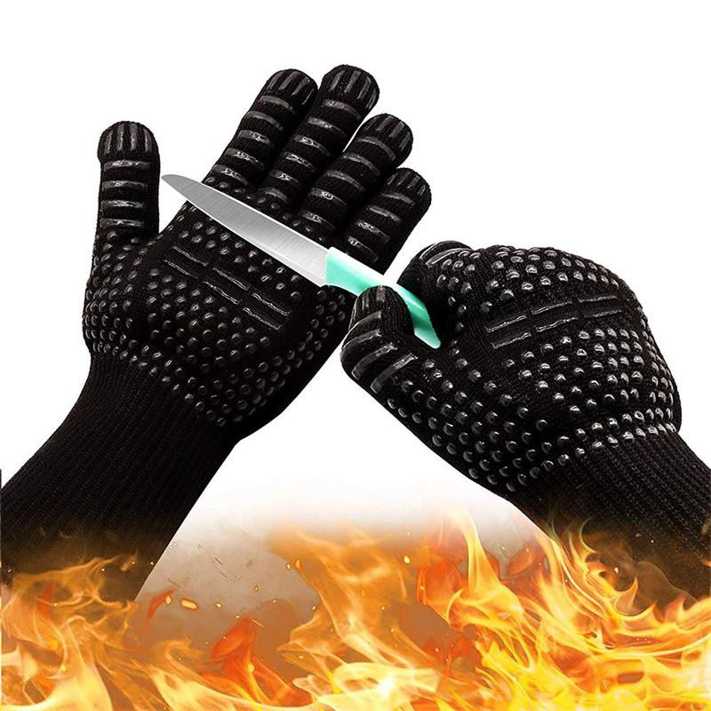 Hitzebeständige Grillhandschuhe von Yiran Furniture aus Silikon und Polyester für Küche, Smoker und Barbecue - Bild 5