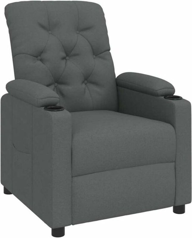 vidaxl Relaxsessel Modern in Anthrazit und Grau aus Stoff und Metall - Bild 1