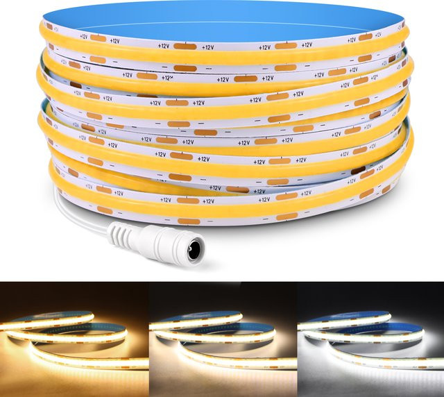 MALITAI COB-LED-Streifen Weiß, flexibles LED-Beleuchtungsband mit 320 LEDs, Breite: 8 mm - Bild 1