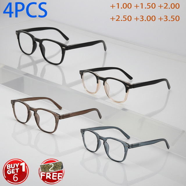 TWOOO Lesebrille, quadratisch, Vollrand, Kunststoff, Unisex - Bild 1