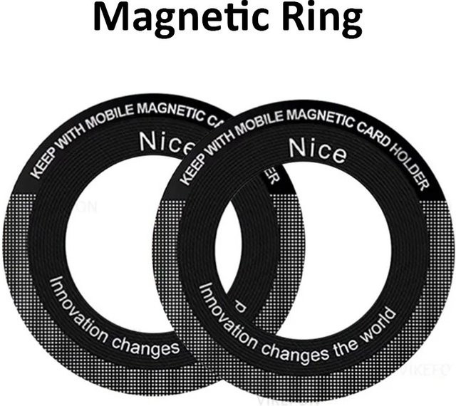 VIKEFON Magnetischer Ring Kühlkörper als Telefonhalter und Zubehör für iPhone, Samsung und Xiaomi zur Nutzung mit kabellosen Ladestationen - Bild 1
