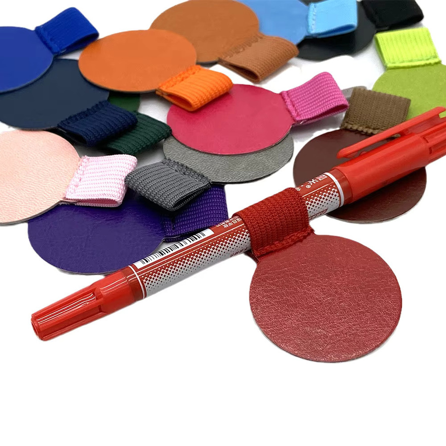 10er-Pack Selbstklebende Stifthalter und Stiftbecher mit elastischem Design in Schwarz und Multicolour für Notizbücher und Tagebücher - Bild 4