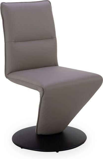 Polsterstuhl MONDO TUGOR mit Lederbezug in Schwarz und Rot, drehbar, modernes Design, B/T/H: 63 x 63 x 94 cm - Bild 1