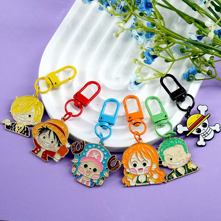 Bandai One Piece Schlüsselanhänger-Set, 6-teiliges Set, Emaille - Bild 2