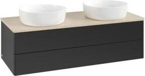 V&B Waschtischunterschrank Antao ohne Frontstruktur in Blau, B/T/H: 120 x 36 x 50 cm - Bild 1